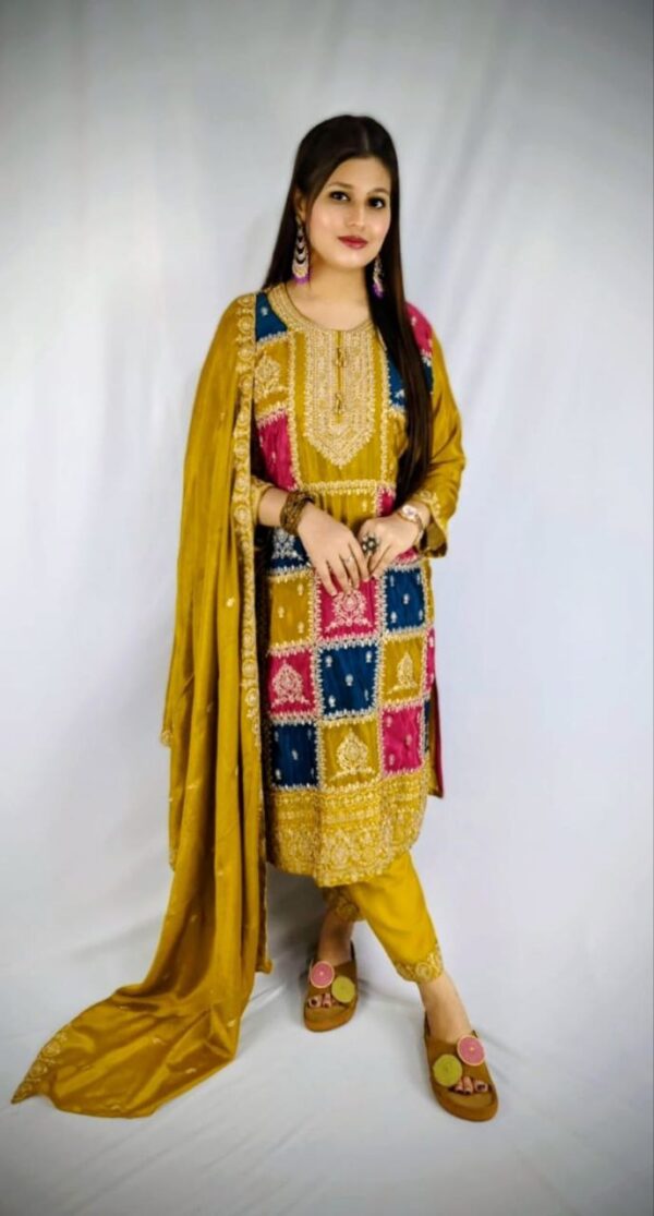 Multi-Color Combination Silk Georgette 3pis - Image 8