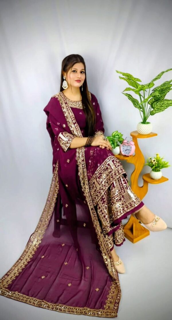 Premium Weightless Georgette Gharara - Image 4