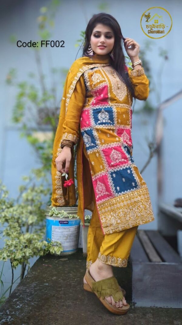 Multi-Color Combination Silk Georgette 3pis - Image 5